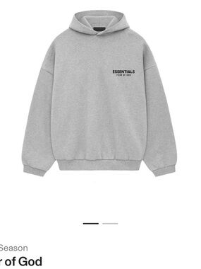 Fear of God Essentials Light Gray Crewneck Hoodie